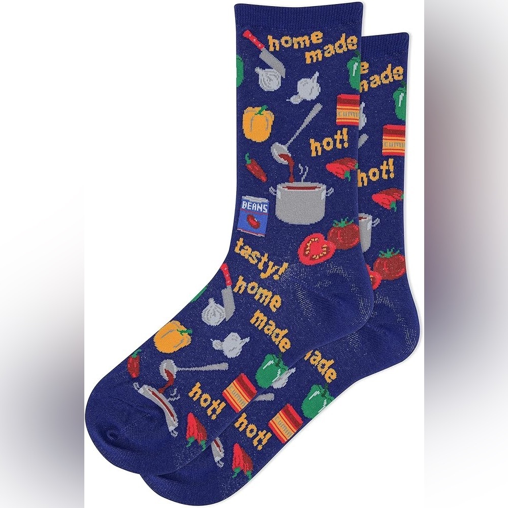 NWT Hot Sox Women's Homemade Chili Socks 1 Pair Dark Blue Women's 4-10